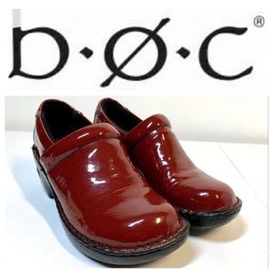 boc Shiny Burgundy Mules